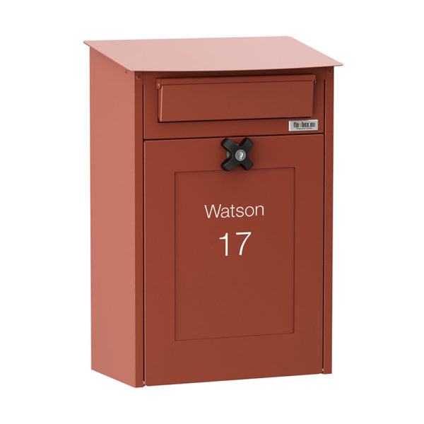 Wall Mounted Post Box Albert Red Front2