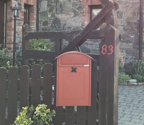 Wall Mounted Letterbox Albertina Red
