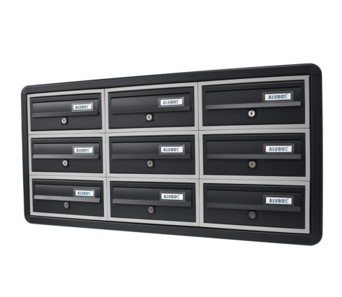 Tocco Di Italia Modular 270 Wall Mounted Letterboxes For Flats Anthracite Grey Recess Mounted