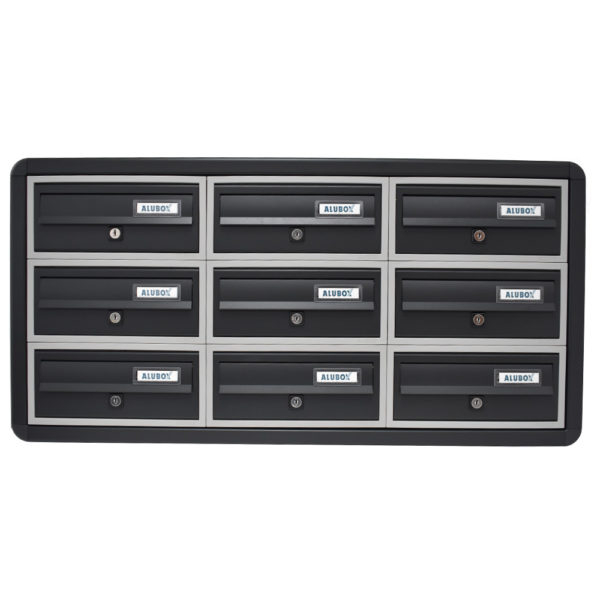 Tocco Di Italia Modular 270 Wall Mounted Letterboxes For Flats Anthracite Grey Recess Mounted 5