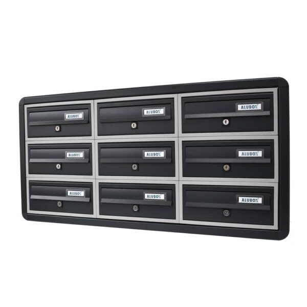 Tocco Di Italia Modular 270 Wall Mounted Letterboxes For Flats Anthracite Grey Recess Mounted