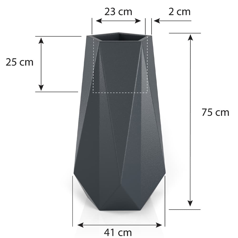 Monumo Siena White Outdoor Indoor Planter Dimensions