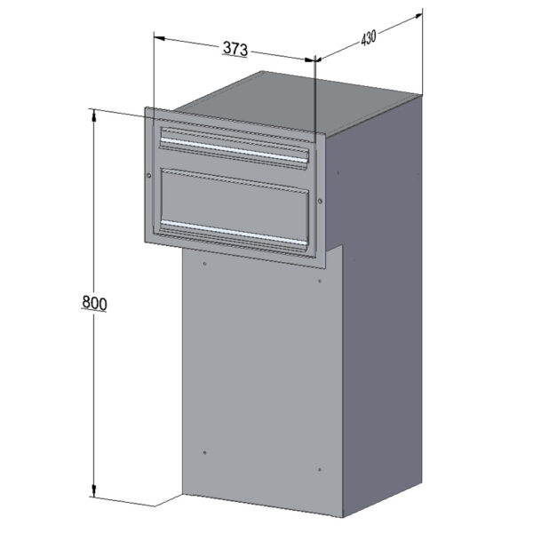 Parcel Box Large Freestandng Sierra Dimensions 3