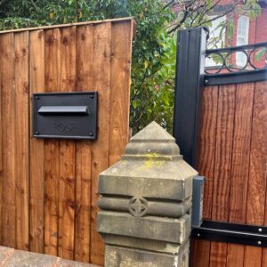 Post Box For House W3 2 Nero Letter Plate Front Black