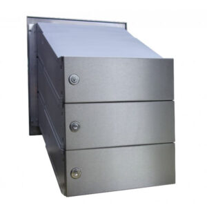 D 041 Multiple Powder Coated Telescopic High Capacity Through The Wall Mailbox Stainless Steel Rear