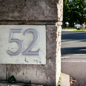 Large House Number In Chrome Finish Large House Number In Chrome Finish