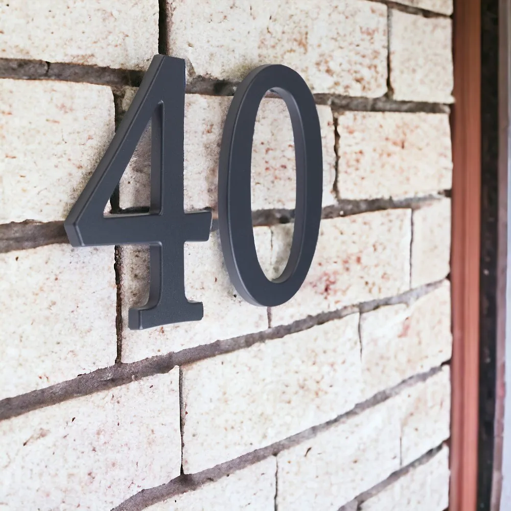 Large House Number In Dark Grey