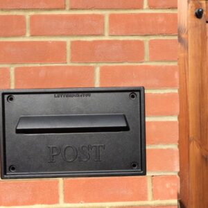 Cast Aluminium Letter Plate For Gates Nero On Brick Wall Nero Black Letter Plate On Wall With Gate Front