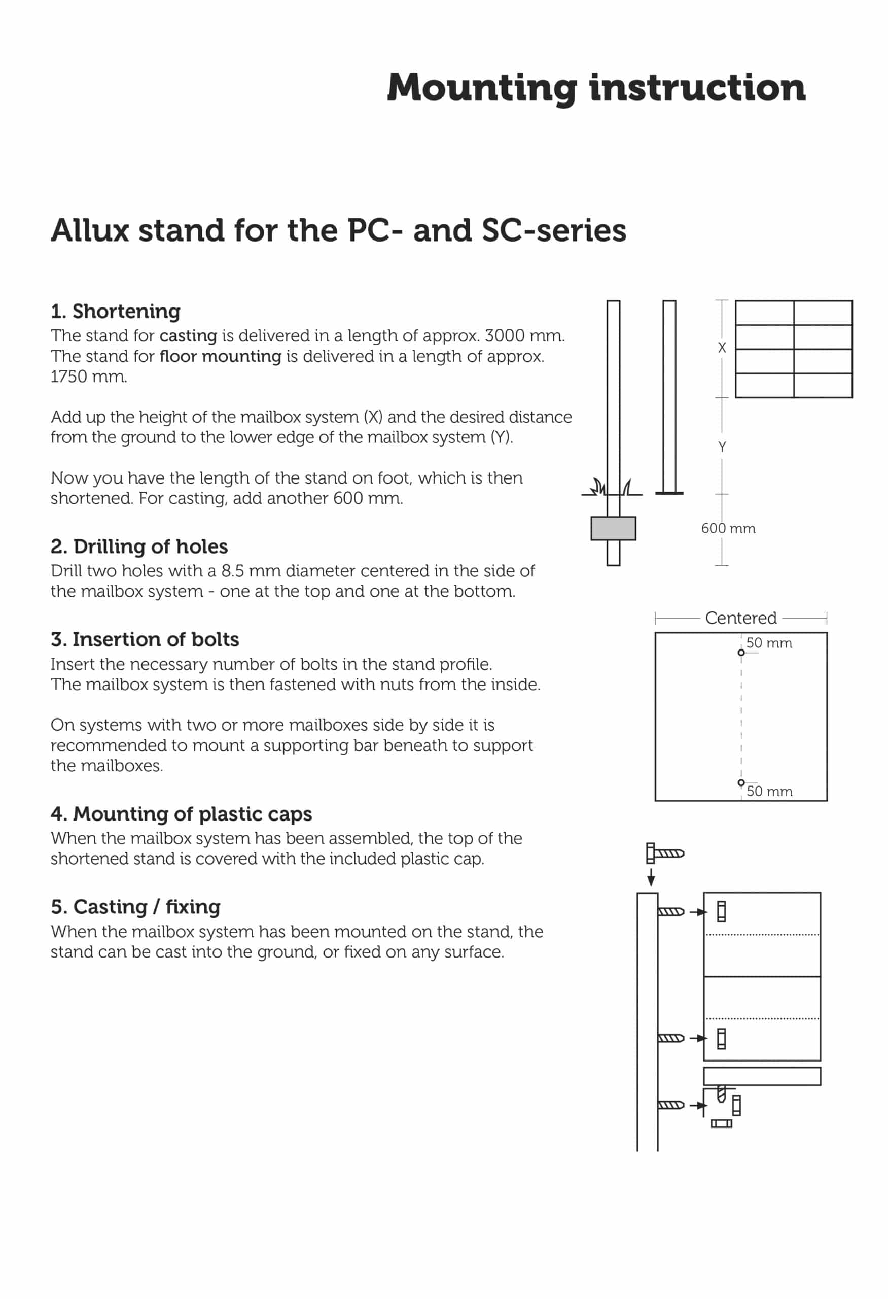 Mounting Instruction PC SC Stand Mounting Instruction PC SC Stand