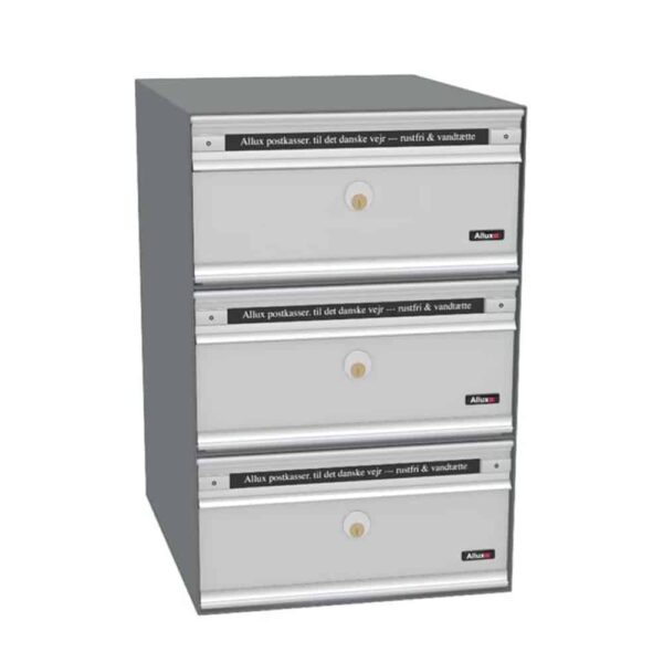 Allux Pc1 Communal Postbox 3 Bank Communal Postboxes