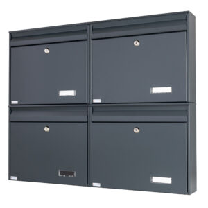 Letterboxes For Flats W2 Grey