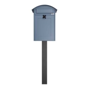 Blue Post Mounted Letterbox Albertina Blue Post Mounted Letterbox Albertina