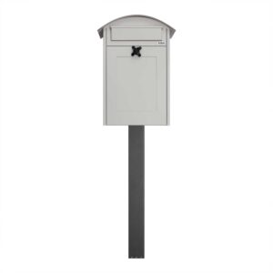Ligh Grey Outdoor Free Standing Mailbox Albertina Ligh Grey Outdoor Free Standing Mailbox Albertina