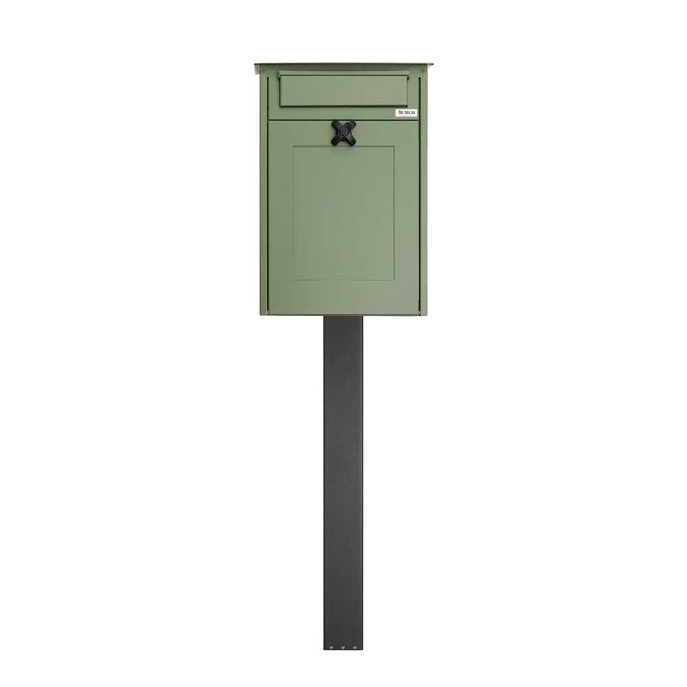 Pole Mounted External Post Box Albert Green