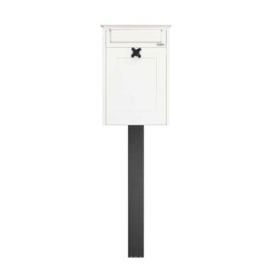 White Free Standing External Post Box Albert White Free Standing External Post Box Albert