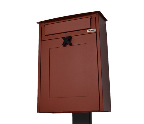 Post Boxes For Sale Albert Red With Black Stand