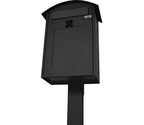 Post Boxes For Sale Albertina Grey With Black Stand
