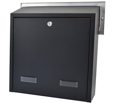 Letterbox For Gates & Fences Rear Access Gatehouse W3-3 Stainless Steel Rear View