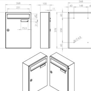 Letterboxes For Flats Lcd 01 Drawing Letterboxes For Flats Lcd 01 Drawing