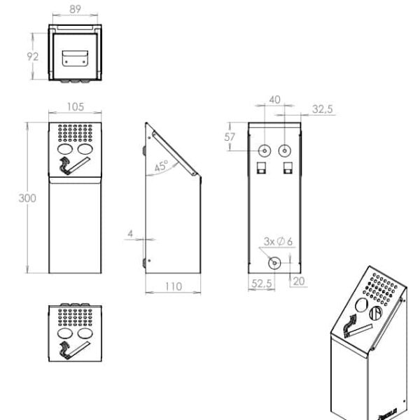 Wall Mounted Ash Tray Dimensions Wall Mounted Ash Tray Dimensions