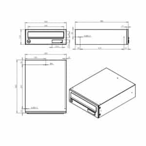 Recess Mounted Post Boxes For Flats City Hall LBD 01 Drawing Recess Mounted Post Boxes For Flats City Hall LBD 01 Drawing
