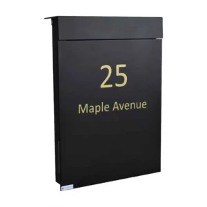 Tonale Wall Mounted Minimalistic Black Letterbox Tonale Wall Mounted Minimalistic Black Letterbox