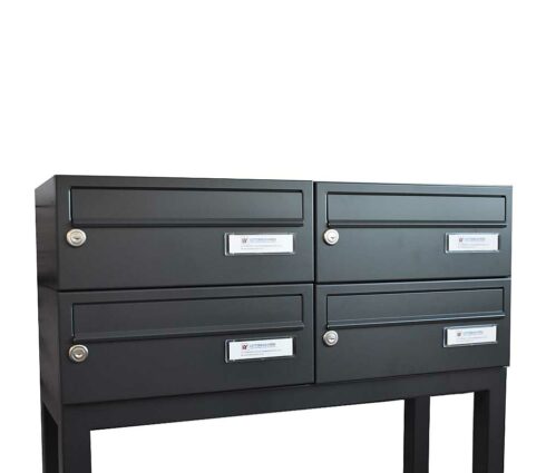 Apartment Mailboxes Lbd 015 Free Standing 4 Bank Ral 7016