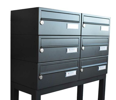 Apartment Mailboxes Lbd 015 Free Standing 6  Bank Ral 7016