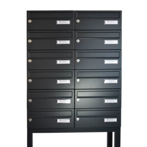 Communal Mailbox Free Standing Lbd 015 Ral 7016 12 Bank Communal Mailbox Free Standing Lbd 015 Ral 7016 12 Bank