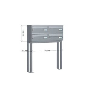 Letterboxes For Flats Lbd 015 Free Standing 4 Bank Drawing Letterboxes For Flats Lbd 015 Free Standing 4 Bank Drawing