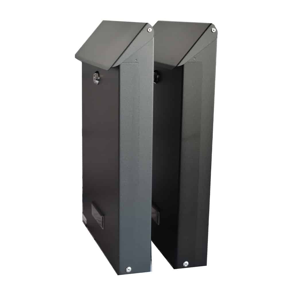 Wall Mounted Letterbox Sdg Grey Black