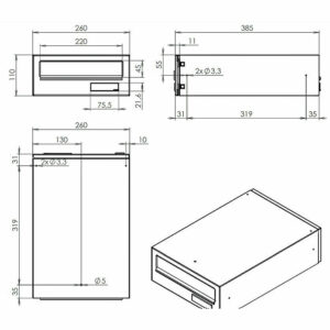 Letterboxes For Flats Lbd 026 Drawing Letterboxes For Flats Lbd 026 Drawing