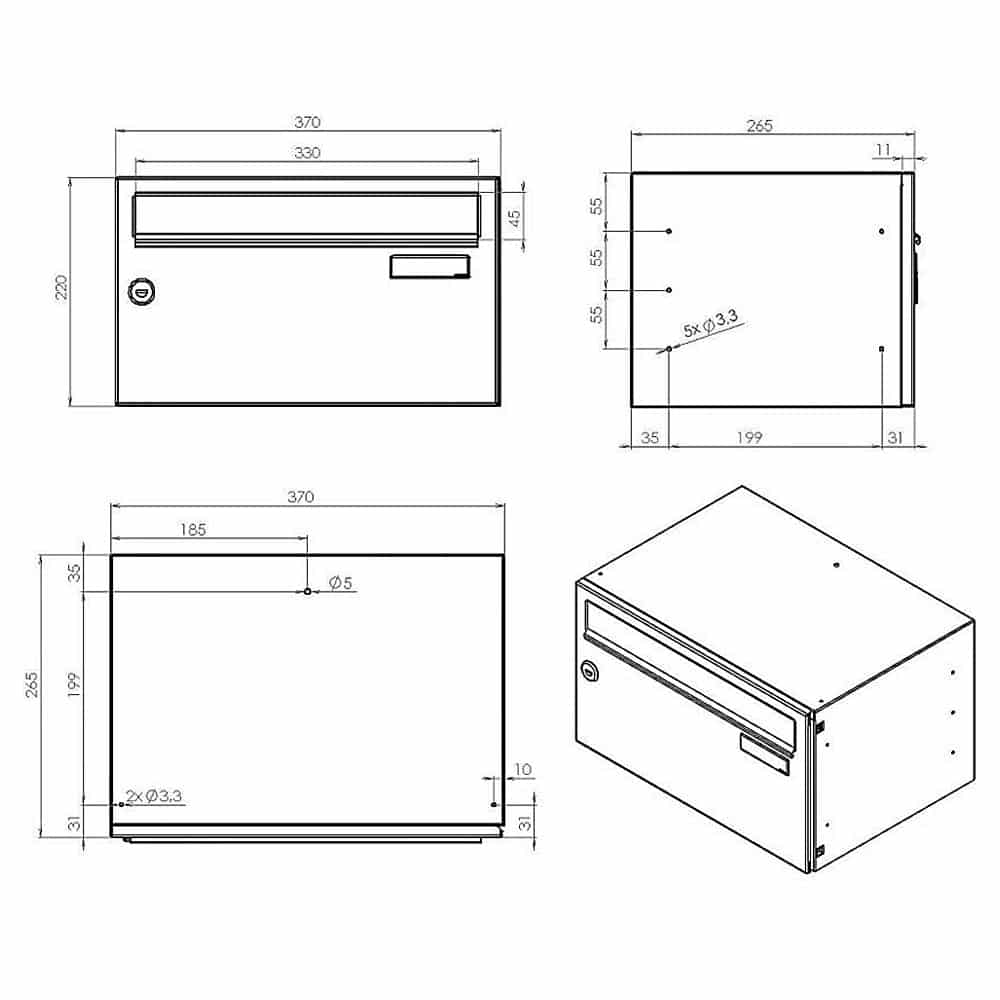 Letterboxes For Flats Lbd 217 Drawing Letterboxes For Flats Lbd 217 Drawing