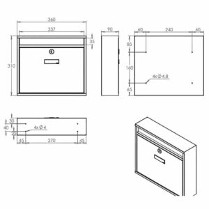 Letterboxes For Flats Lhd 012 Drawing Letterboxes For Flats Lhd 012 Drawing