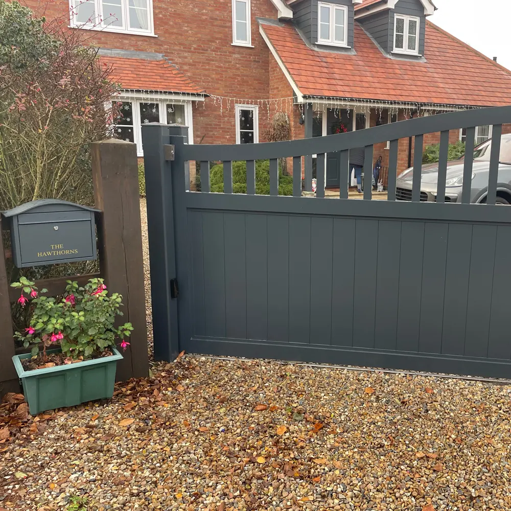 Anthracite Grey Outdoor Post Box Partridge