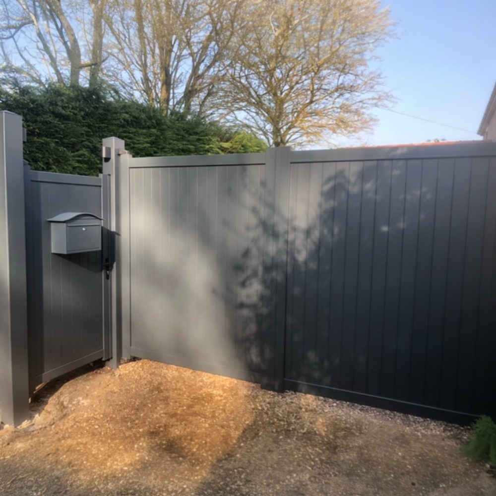 External Wall Mounted Letter Box   Partridge   Dark Grey   Lifestyle Photo 1