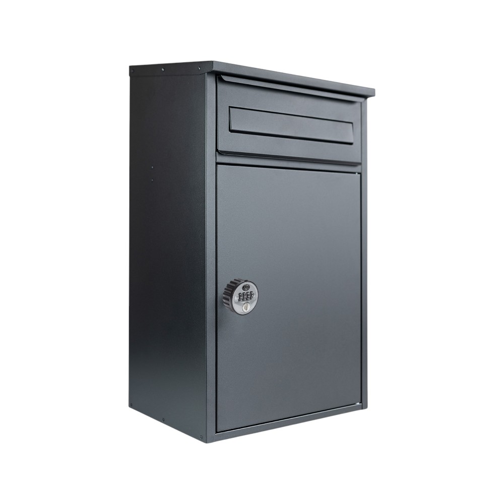 Secure Lockable Outdoor Wall Mounted Parcel Box   Woodpecker In Dark Grey Anthracite   Combination Lock Variant.jpg