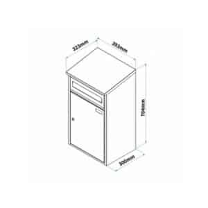 Woodpecker Wall Mounted Parcel Box For Homes Dimensions Woodpecker Wall Mounted Parcel Box For Homes Dimensions