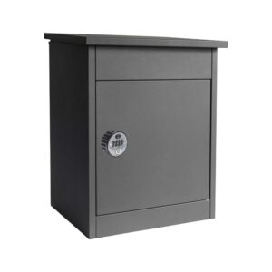 External Wall Mounted Parcel Box For Home Anthracite Grey Combination Lock Side External Wall Mounted Parcel Box For Home Anthracite Grey Combination Lock Side