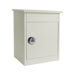 Modern Lockable External Wall Mounted Parcel Box Pebble Grey With Combination Lock Modern Lockable External Wall Mounted Parcel Box Pebble Grey With Combination Lock