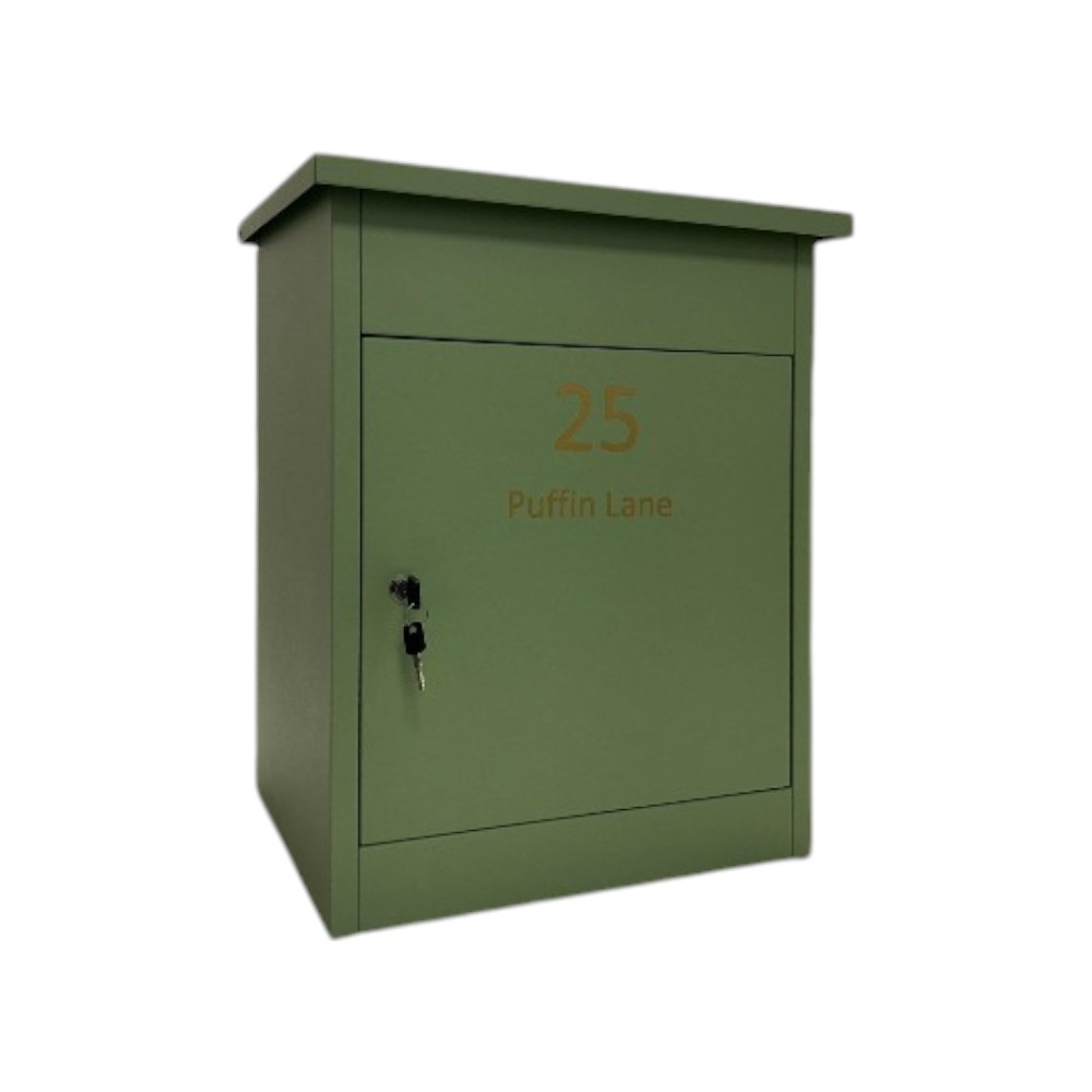 Pale Green Parcel Box For House Puffin