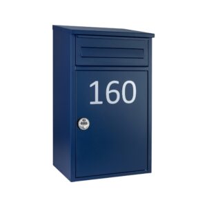 Secure Letter And Parcel Box For Flats And Offices Starling Oxford Blue With Combination Lock Secure Letter And Parcel Box For Flats And Offices Starling Oxford Blue With Combination Lock