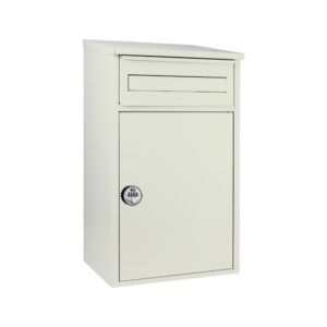 Secure Letter And Parcel Box For Flats And Offices Starling Pebble Grey With Combination Lock Secure Letter And Parcel Box For Flats And Offices Starling Pebble Grey With Combination Lock
