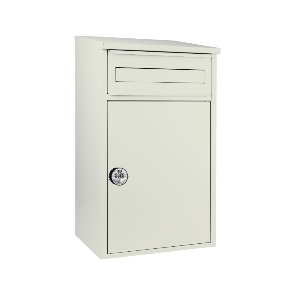 Secure Letter And Parcel Box For Flats And Offices   Starling   Pebble Grey With Combination Lock