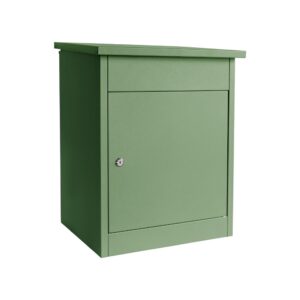 Wall Mounted OUtdoor Parcel Box Lockable Puffin Pale Green Wall Mounted OUtdoor Parcel Box Lockable Puffin Pale Green