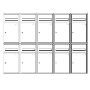 Parcel Boxes For Flats Starling 10 Bank