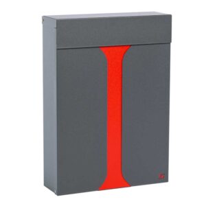 post-box-for-house-san-martino-grey-red Post Box For House San Martino Grey Red