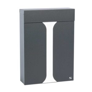 wall-mounted-letterbox-san-martino-grey-white Wall Mounted Letterbox San Martino Grey White