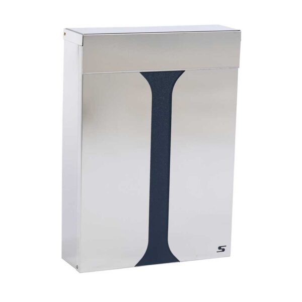 Wall Mounted Post Box San Martino Stainless Steel Grey