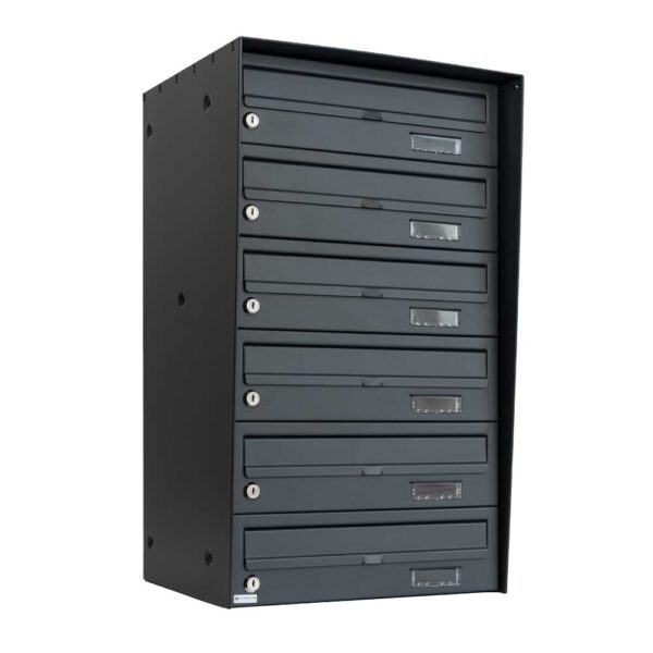 E3 Urban Easy External Post Boxes For Flats Bank Of 6